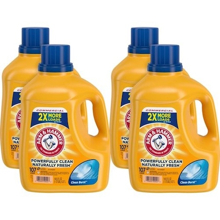 Arm & Hammer Laundry Detergent, Liquid, Clean Burst, 144.5oz, CL, 4PK CDC3320050022CT